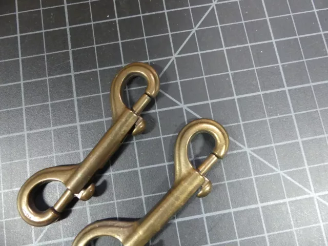 Vintage Pair Double End Rigging Clips Nautical Marine Sailboat