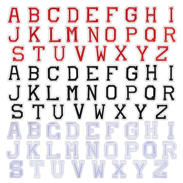 78 Pieces Iron on Letter Patches, Alphabet Applique Patches A-Z Letter Repa E4F4