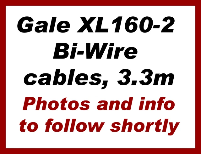 Gale XL160-2 cavi bifilo, 3,3 m/330 cm/10'