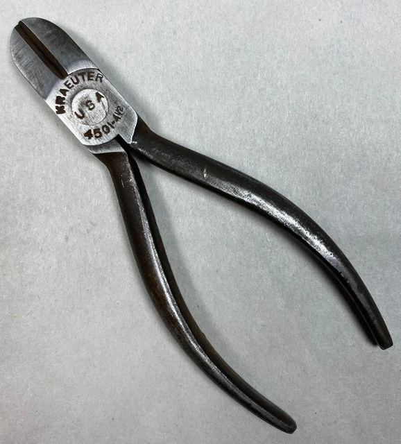 Vintage Kraeuter Tools 4501-4-1/2" Diagonal Side Cutting Pliers USA Tool