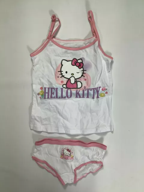 Toddler Hello Kitty White Pink Tank Top & Brief Set Size 6 NEW!