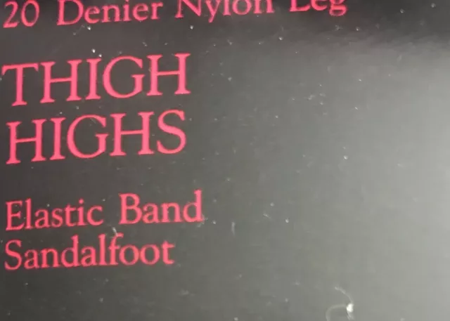 Sheer Intrigue 20 Denier Nylon Thigh Highs In Suntan Size B  Made In USA 2
