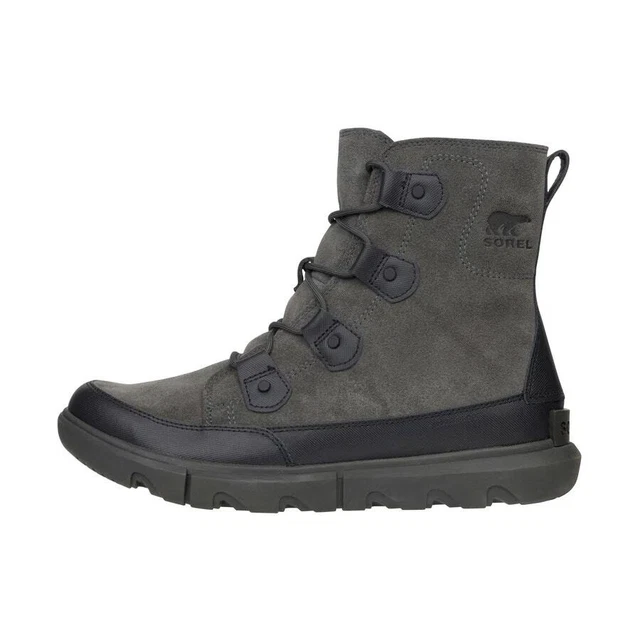 *NEW SOREL EXPLORER Black Jet Hiking LaceUp Ankle Boots Men's Size 9 £