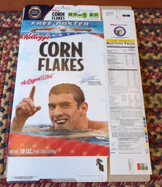 2009 Kelloggs Corn Flakes Michael Phelps Olympic Swimming Champion Box 697 Picclick 