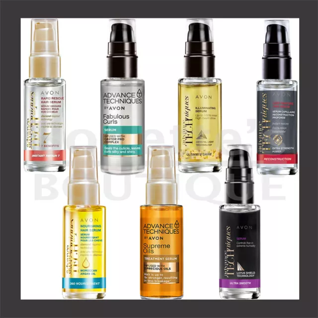 ADVANCE TECHNIQUES AVON SÉRUMS Sans Rinçage 30 ML au Choix-Tous Types de Cheveux