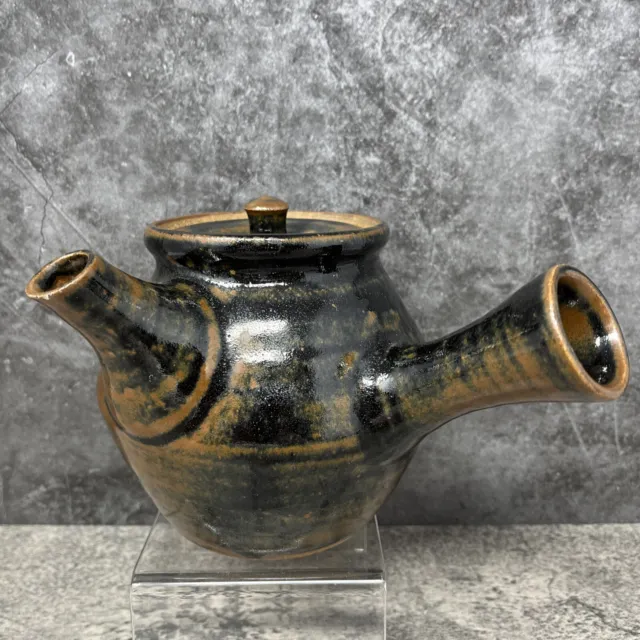 Atsuya HAMADA (1932-1986) Stoneware Side handled tea Pot  for Leach c.1957 #1227