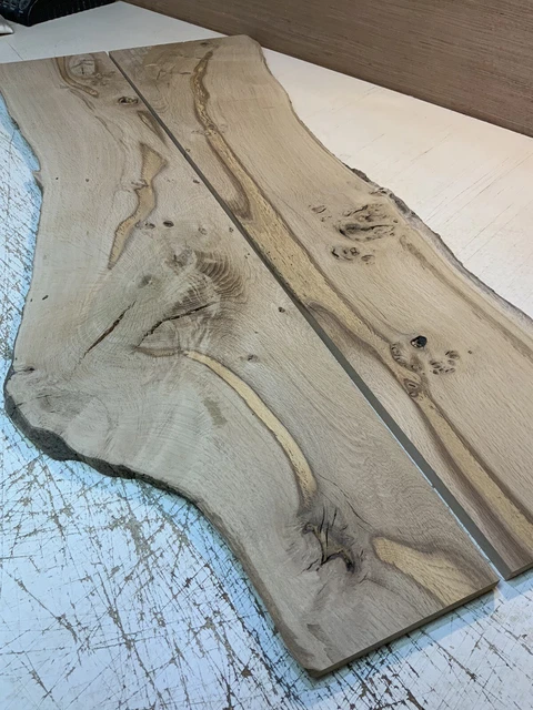 Par de madera de roble - madera dura - proyecto de resina - tablero - 1100 x 280 x 15 mm (860)