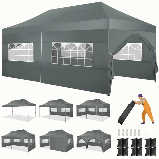 Pavillon 3x3/3x6m Faltpavillon Gartenzelt Wasserdicht UV-Schutz Wasserdicht Zelt