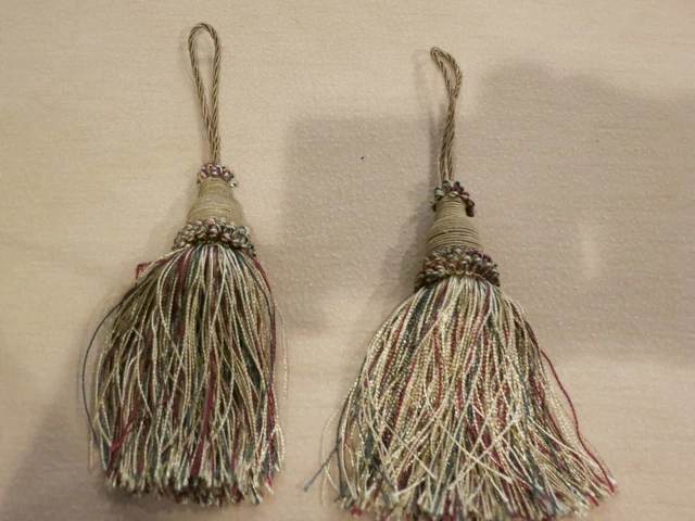2 Vintage Drapery Braided Tiebacks Beautiful