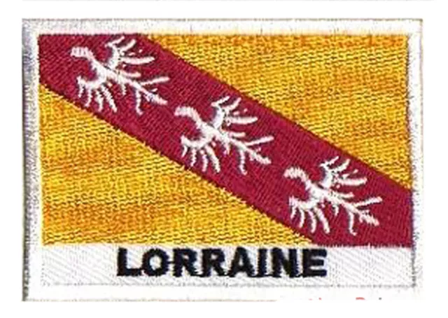 Patch écusson LORRAINE patche drapeau badge région Lorrain 70 x 45 mm