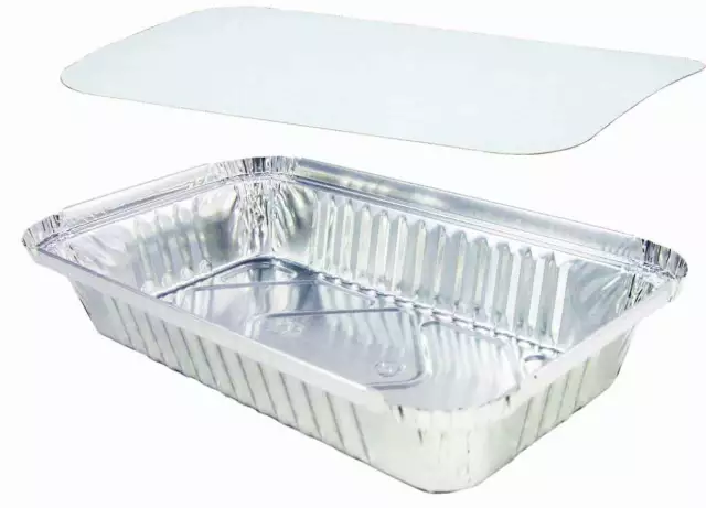 600 Aluschalen Nudelschale R65L / R650L Alu Assiette Lasagne Schale mit Deckel