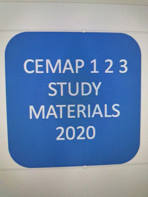 CeMAP 1 2 3 Revision materials, videos ,Audio ,Lessons and Exams specimen[ 2020]