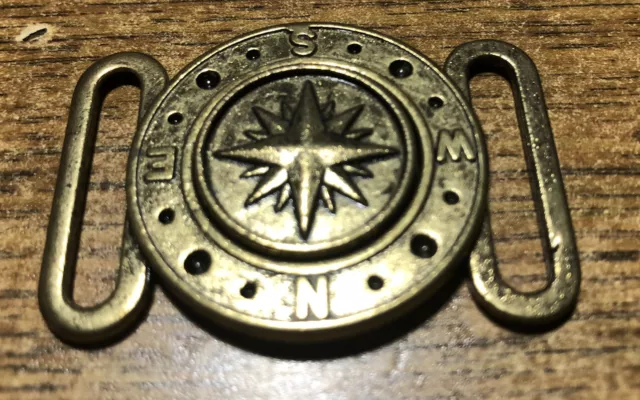 WW2 US Navy Officer Metal Brass Belt Buckle And Sword Belt