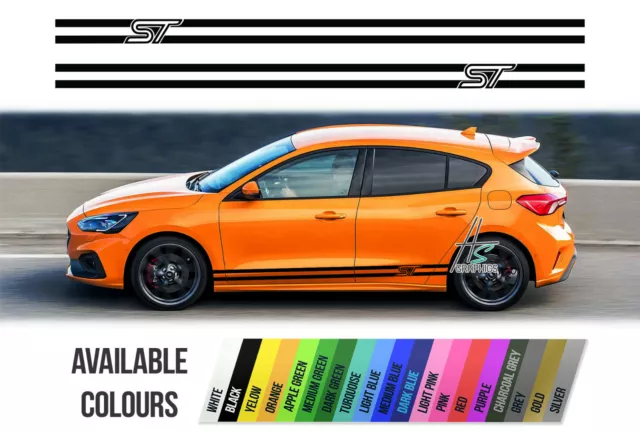 Side Stripes For Ford Focus St Racing Side Skirt Stripes Vinyl Decals Stickers