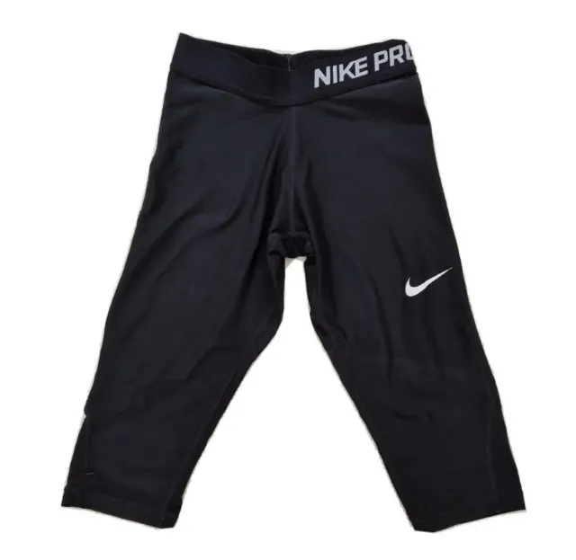 Pantaloncini Nike Pro 3/4 Ragazze neri taglia small 128-137 cm Dri-Fit