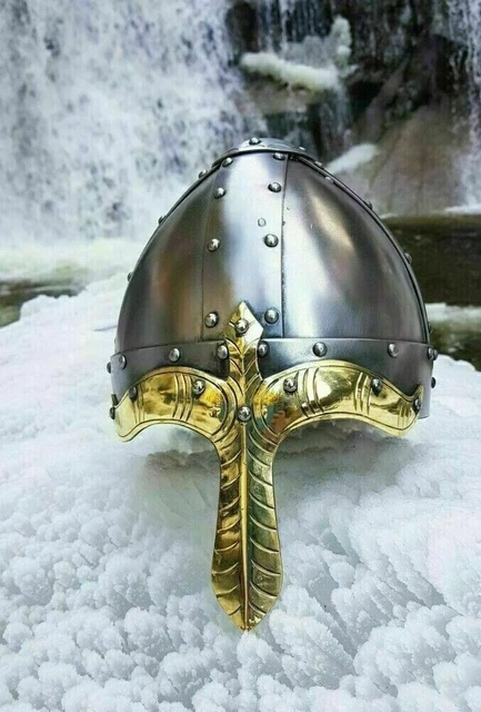 Casque Nasal Viking En Acier Pour Reconstitution Historique LARP/SCA - Neuf - Taille Unique