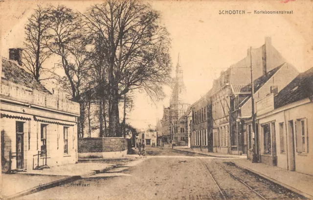 CPA BELGIQUE SCHOOTEN KORTEBOOMENSTRAAT (cpa rare