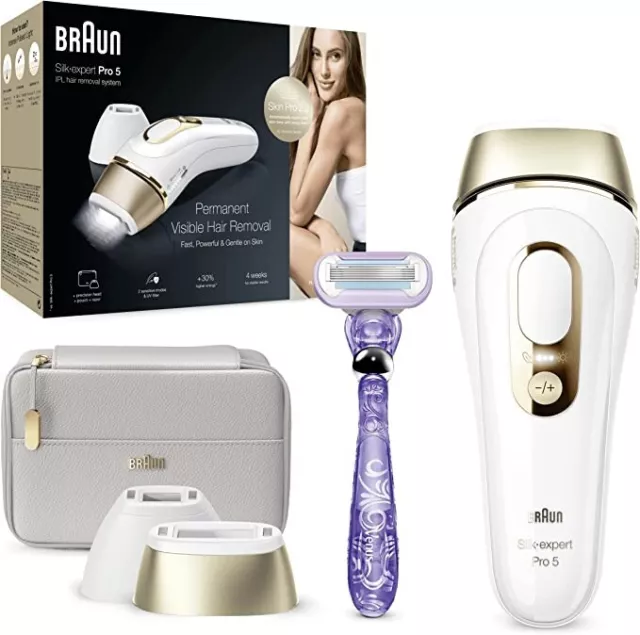 Épilateur Lumière Pulsée - BRAUN Silk expert Pro 5 PL5157 - CADEAU Femme, NEUF