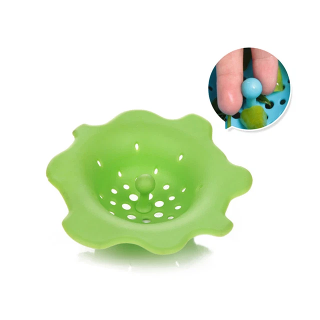 Colapador fregadero de cocina en forma de flor gel de sílice filtro de drenaje fregadero de baño