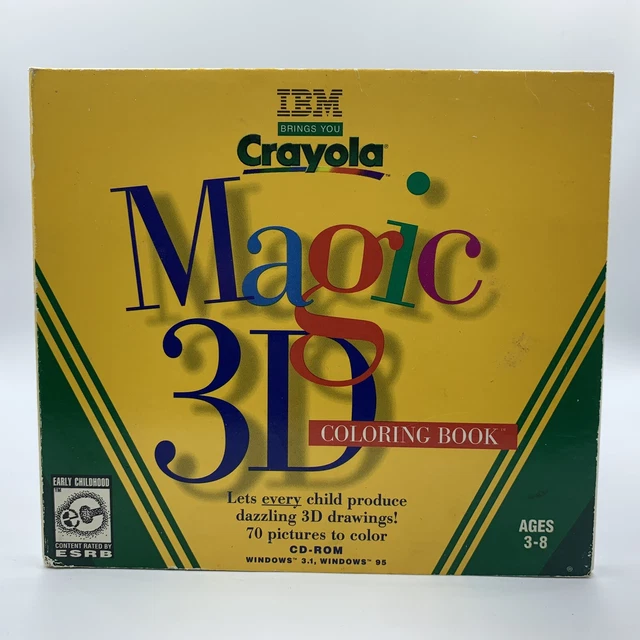 CRAYOLA MAGIC 3D Coloring Book PC CD ROM 5.99 PicClick