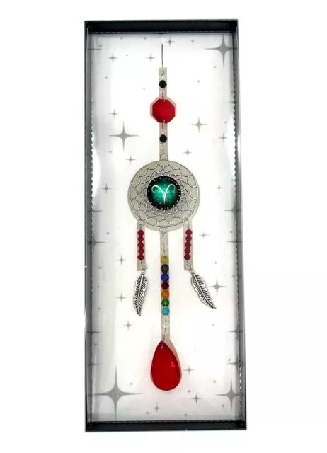 Crystal Zodiac Suncatcher / Dreamcatcher in Gift Box - Aries