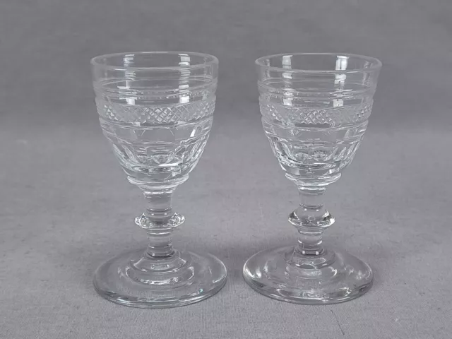 Pair of Anglo Irish Cut Diamond Bands & Panels Cordials Circa 1800-1825 3