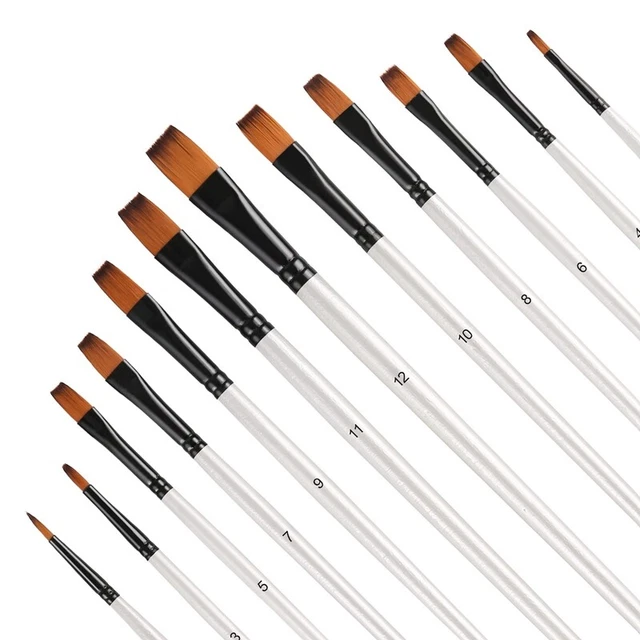 Set di Pennelli per Pittura Acrilica da 12 Pezzi, Pennelli per Artisti per  R5A5