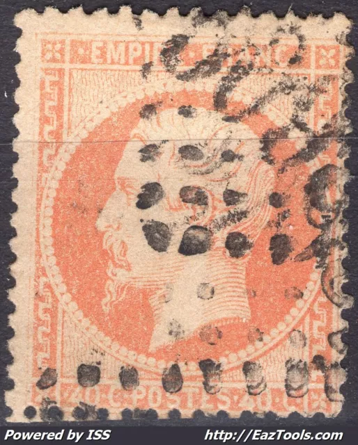 FRANCE EMPIRE 40c ORANGE N° 23 AVEC OBLITERATION GC 5095 SALONIQUE TURQUIE