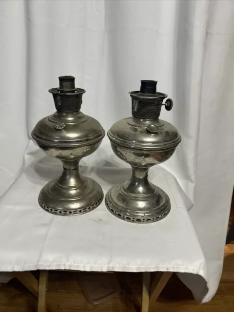 Antique ALADDIN Model No. 11 Kerosene Oil Lamp Made in USA
