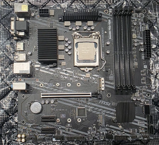 MSI B460M-PRO VDH motherboard NO I/O shield + intel i3-10100F CPU ...