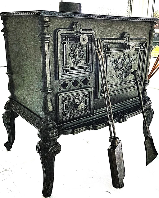 Jouet Ancien - Miniature Cuisinière Godin Début XXe Siècle - Tôle Et Fonte