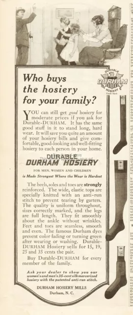 1917 Durham Hosiery Mills North Carolina Socks Women s Stockings Who Buys Ad