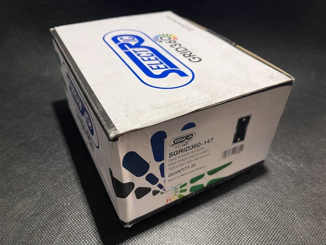 SELECTRIC SGRID360-147 Interruttore Modulo Nero 13A Intermedio 20 / Scatola (UK)