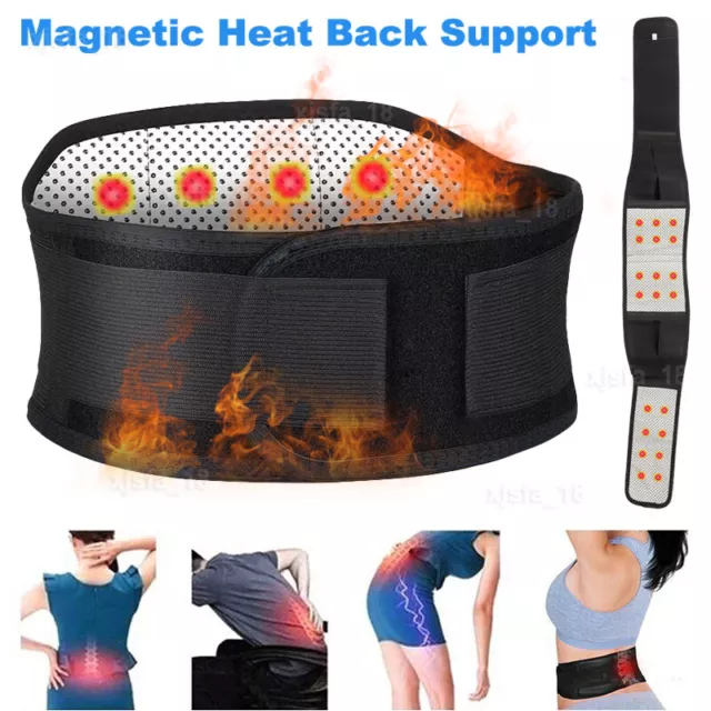 Magnetic Lumbar Lower Back Heat Waist Support Strap Belt Brace For Pain Relief