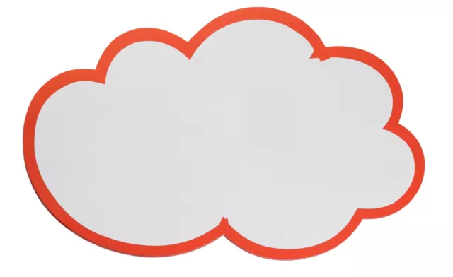 Franken Moderationskarten, Wolke, 230 x 140 mm, Altpapier, 20 Stück, weiß/rot