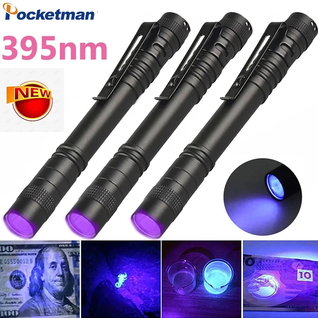 BLACK LIGHT FLASHLIGHT 395nm Ultraviolet Pen Light UV Light for Pet
