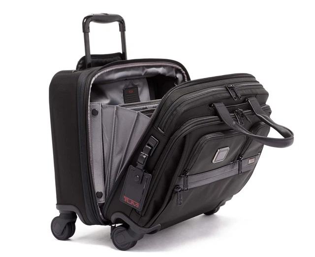 Tumi 117158-1041 - Alpha 3 Deluxe 4 Wheeled Laptop Case Brief - Black 3