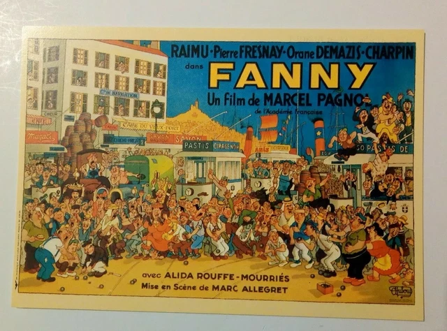 PLAQUE ÉMAILLÉE BOMBÉE FANNY MARCEL PAGNOL RAIMU DUBOUT CINEMA FILM 35