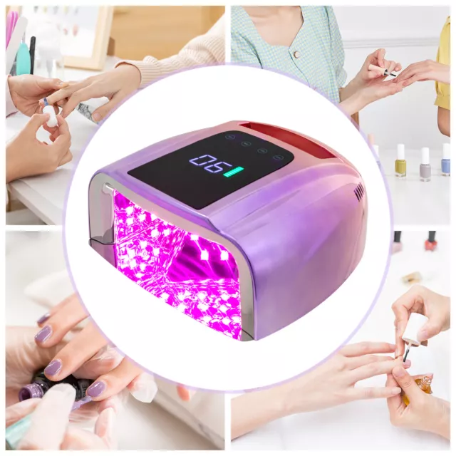 Secador de uñas inalámbrico recargable inalámbrico LED UV lámpara de uñas manicura