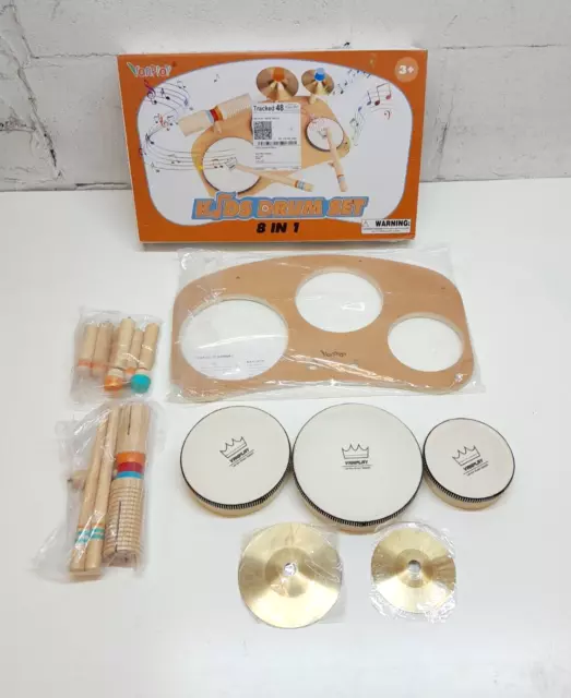 Vanplay Kids Toys Wooden Kids Drum Kit Musical Instruments For Toddlers Wooden