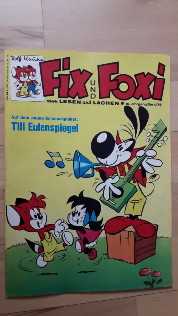 Fix + Foxi 19.Jahrgang Nr.36 von 1971 mit Poster + Winni - TOP Comicheft KAUKA