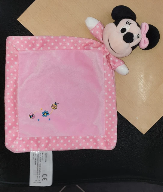 TBE Doudou Plat Minnie Rose Papillon Fleur coccinelle pois blanc Disney Nicotoy
