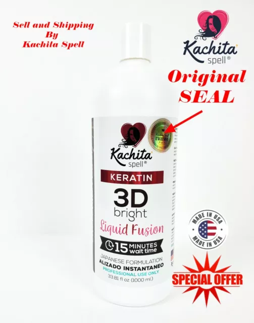 Original Keratina 3D Treatment Bright Liquid Fusion 33.8oz Kachita Spell