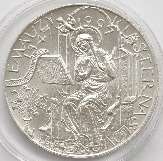 Czech Republic 200 Korun 1997 Emmaus Monastery Na Slovanech Silver Unc