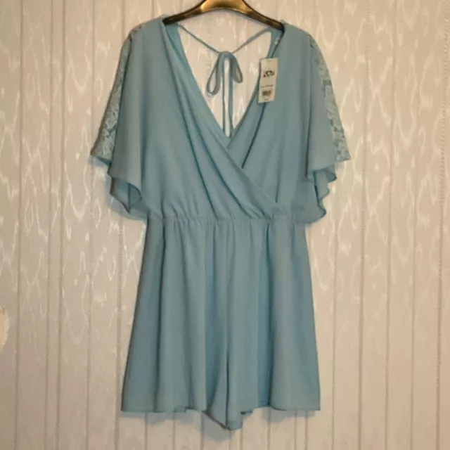 Miss Selfridge blue play suit NWT size 12