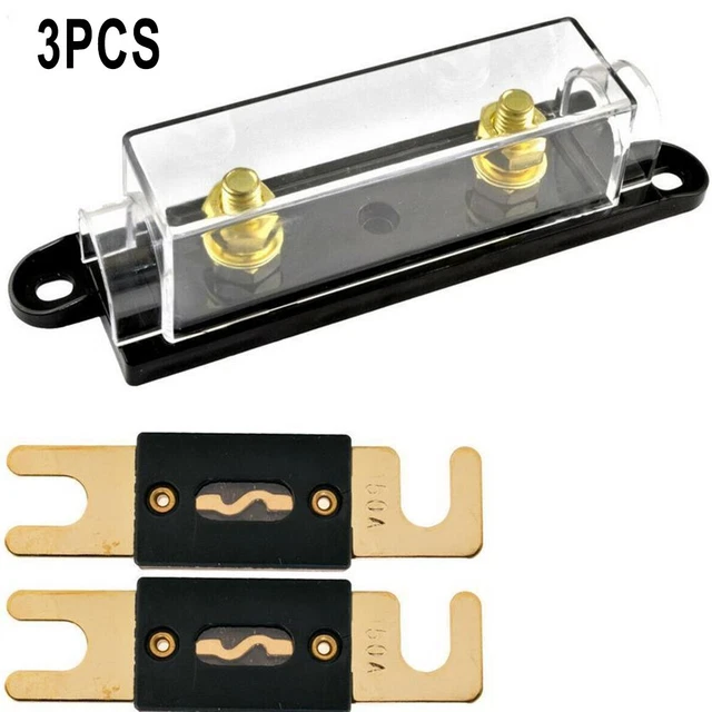 1 1/0/4/8 Controllo Anl Fusibile Supporto Con 2Pack Placcato 150Amp Fusibile