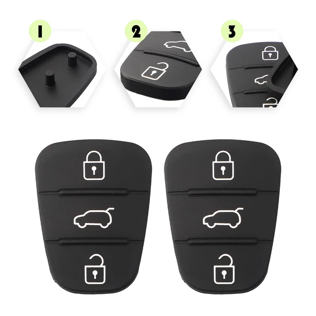Custodia In Guscio Per Telecomando Auto Kia – Adatta A Sportage, Ceed, Sorento (Cover Nera) - Foto 2