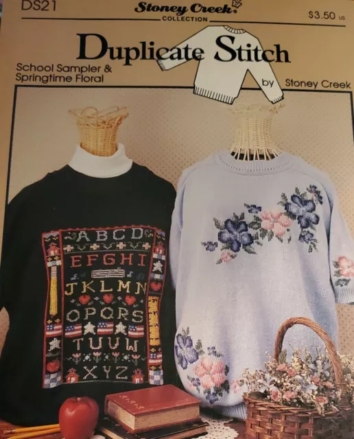 Stoney Creek Leaflet DS21 School Sampler Springtime Floral Duplicate Stitch