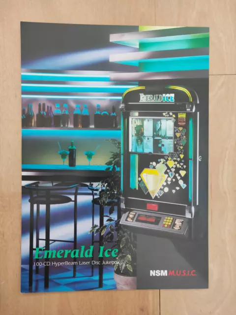 NSM Emerald Ice 100 CD Wallbox Jukebox Sales Brochure / Flyer / Pamphlet