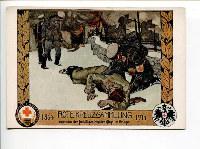 AK Rotes Kreuz freiwillige Krankenpflege im Krieg 1914, Württemberg Landesverein